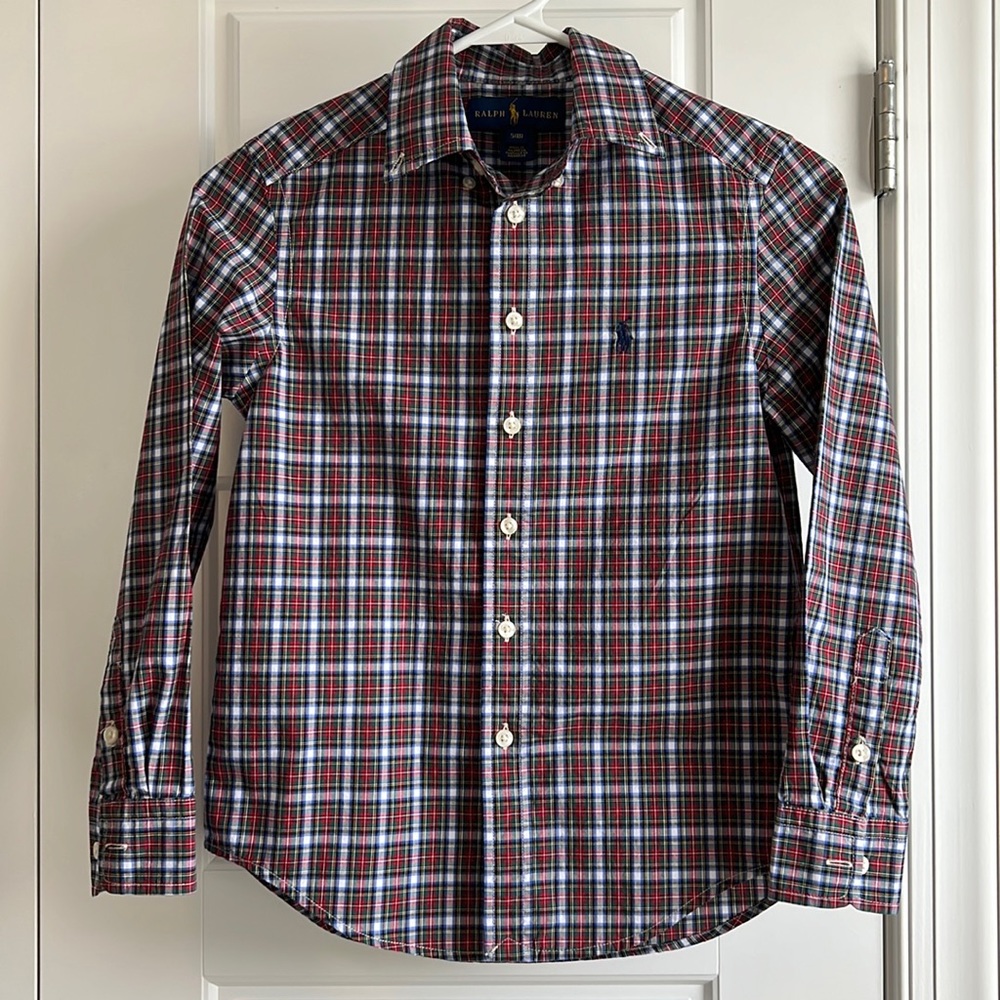 Boys Ralph Lauren Button Down Long Sleeve Size S (8)